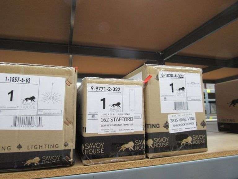 LOT, (5) ASSORTED SAVORY HOUSE ITEMS - (1) M7025MBK, (1) 1-1847-8-127, (1) 1-1857-6-62, (1) 9-9771-2-322 AND (1) 8-1020-4-322