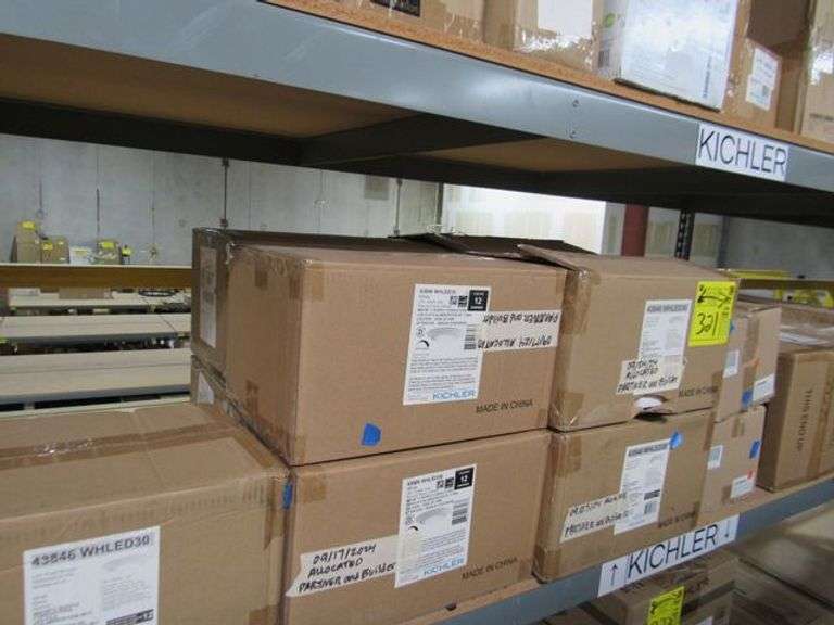 LOT, (10) ASSORTD KICHLER ITEMS INCLUDING (9) 43846 AND (1) CHANDELIER