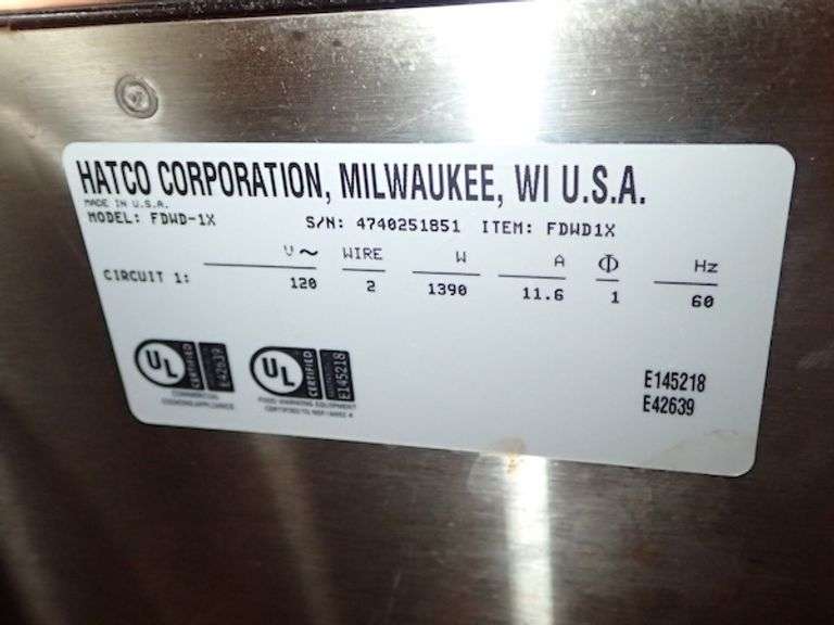 Hatco Corporation Humidified Display Cabinet Model FDWX-1X