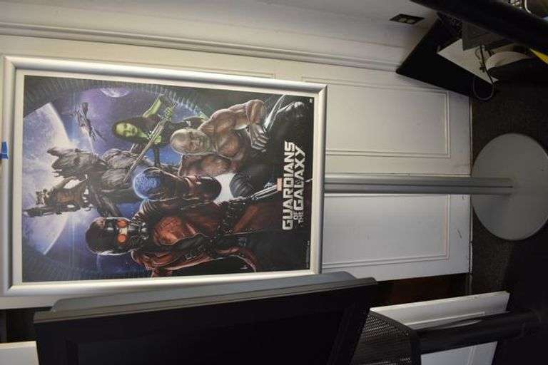 MARVEL GUARDIANS OF THE GALAXY POSTER ON STAND