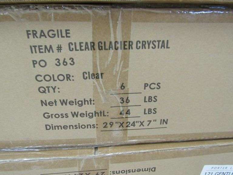 AVE LIGHTING BOX OF (6) CLEAR GLACIER CRYSTALS (sold 8x the money)