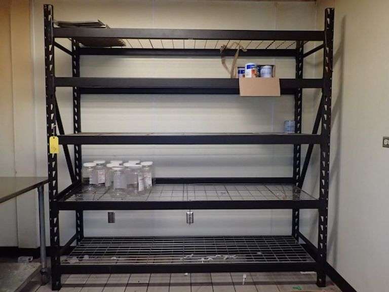 Metal NSF Racking w/ Wire Decking Shelves 7'4" X 2' X 7'5"