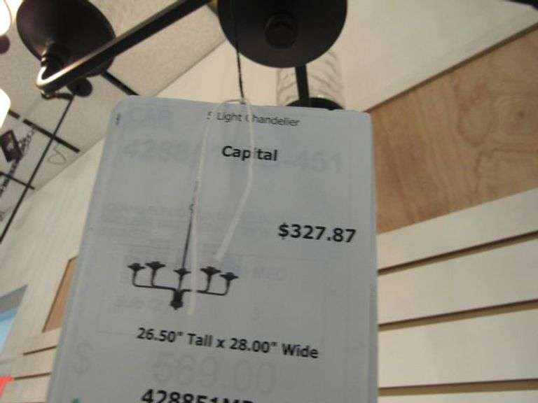CHANDELIER OR PENDANT AS SHOWN * REFER TO PHOTOS * BUYER RESPONSIBLE FOR REMOVAL - BRING TOOLS AND LADDER AS ITEMS ARE CEILING MOUNTED 12'-14' CEILING HEIGHT*
