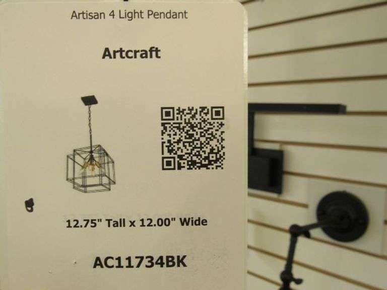 CHANDELIER OR PENDANT AS SHOWN * REFER TO PHOTOS * BUYER RESPONSIBLE FOR REMOVAL - BRING TOOLS AND LADDER AS ITEMS ARE CEILING MOUNTED 12'-14' CEILING HEIGHT*