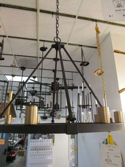 CHANDELIER OR PENDANT AS SHOWN * REFER TO PHOTOS * BUYER RESPONSIBLE FOR REMOVAL - BRING TOOLS AND LADDER AS ITEMS ARE CEILING MOUNTED 12'-14' CEILING HEIGHT*