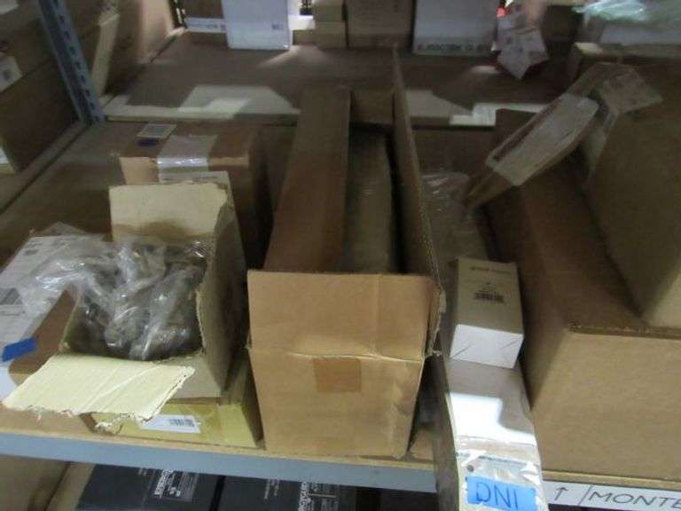 APPROX. (25) BOXES MISC. ASSORTED FAN BLADES, CHAINS, ASSORTED DOWN RODS, DOWN ROD/HANGER BALL REPLACEMENTS, BLANKING PLATES, ETC.