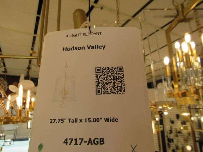CHANDELIER OR PENDANT AS SHOWN * REFER TO PHOTOS * BUYER RESPONSIBLE FOR REMOVAL - BRING TOOLS AND LADDER AS ITEMS ARE CEILING MOUNTED 12'-14' CEILING HEIGHT*