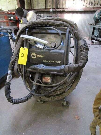 MILLERMATIC 350P ARC WELDER, S/N MB501411N, 230V, W/LEADS, PORTABLE