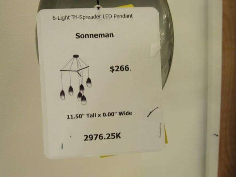 CHANDELIER OR PENDANT AS SHOWN * REFER TO PHOTOS * BUYER RESPONSIBLE FOR REMOVAL - BRING TOOLS AND LADDER AS ITEMS ARE CEILING MOUNTED 12'-14' CEILING HEIGHT*