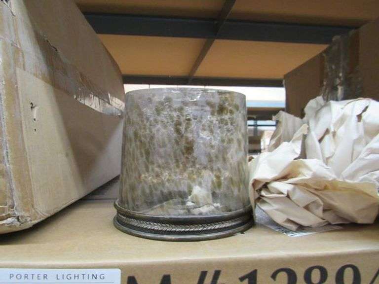 LOT, (2) GLASS SHADES, (1) 242175 AND (1) JRL-10247