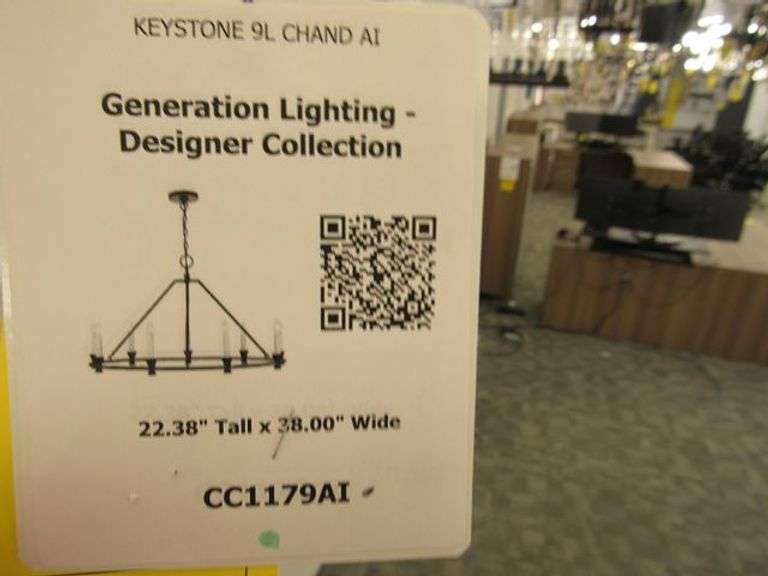 CHANDELIER OR PENDANT AS SHOWN * REFER TO PHOTOS * BUYER RESPONSIBLE FOR REMOVAL - BRING TOOLS AND LADDER AS ITEMS ARE CEILING MOUNTED 12'-14' CEILING HEIGHT*
