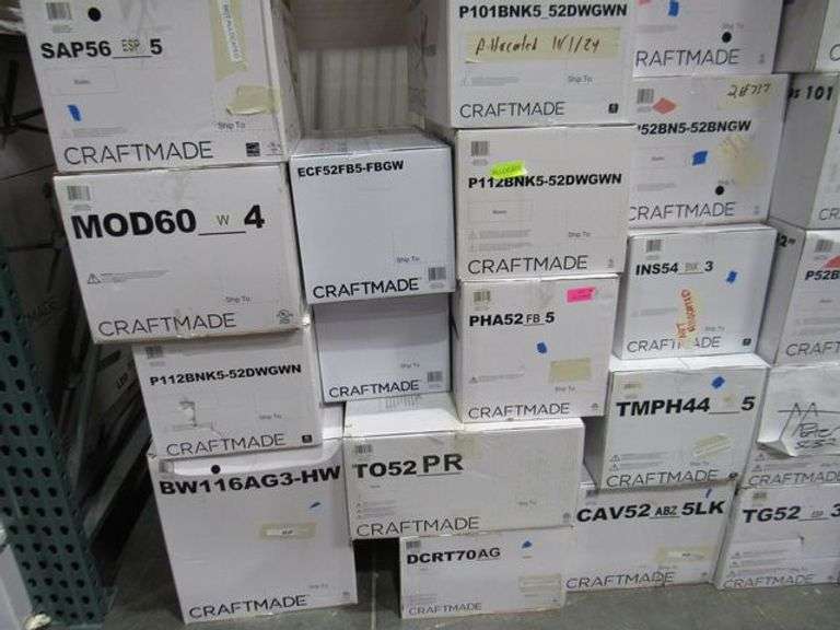 LOT OF APPROX. (45) ASSORTED CRAFTMADE CEILING FANS