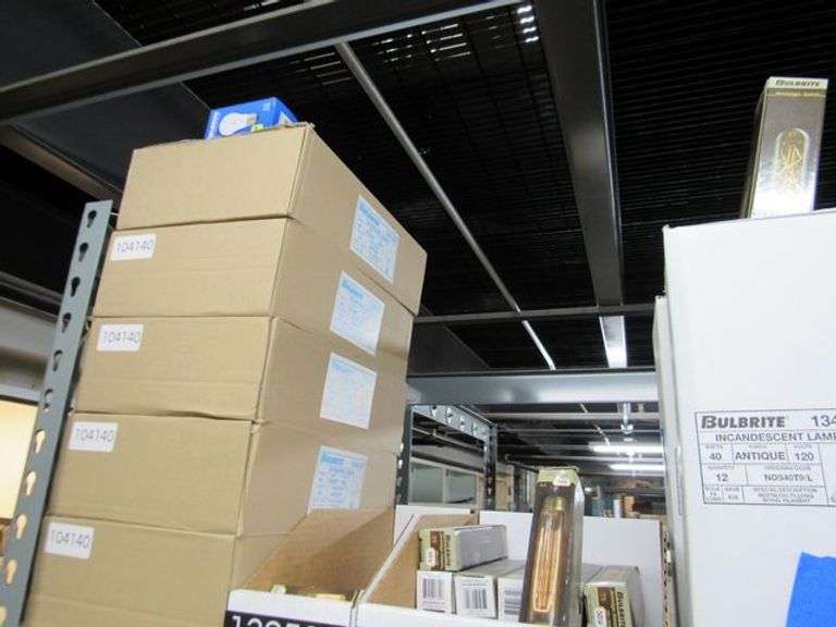 CONTENTS OF SHELF, APPROX. (40) BOXES OF ASSORTED BULBRITE LIGHT BULBS