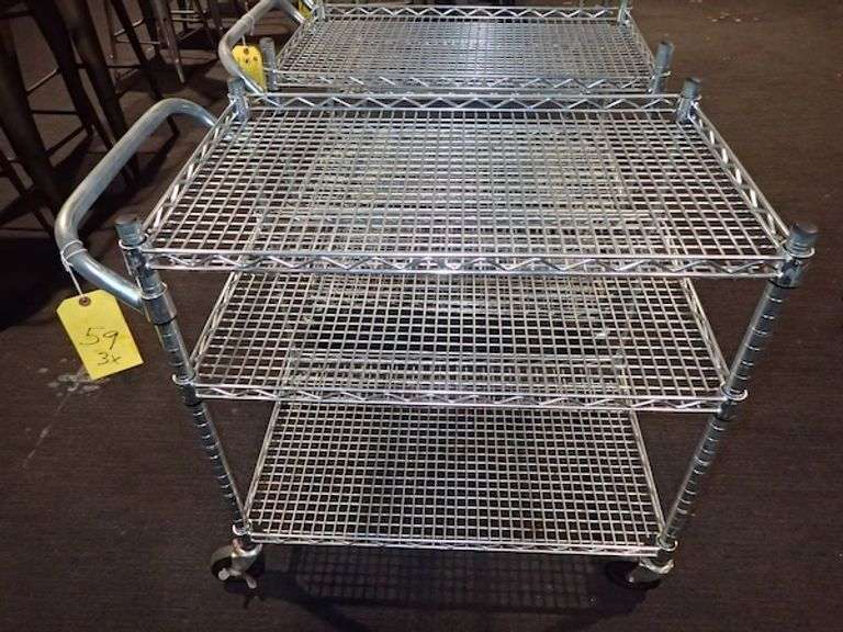 Seville Classics Metal NSF Cart w/ Three Shelves **sold 3X the money**