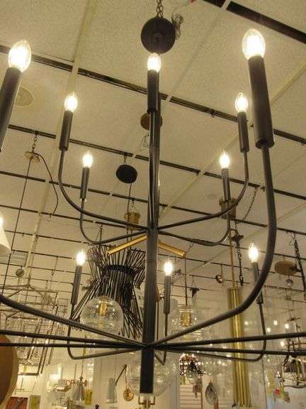 CHANDELIER OR PENDANT AS SHOWN * REFER TO PHOTOS * BUYER RESPONSIBLE FOR REMOVAL - BRING TOOLS AND LADDER AS ITEMS ARE CEILING MOUNTED 12'-14' CEILING HEIGHT*
