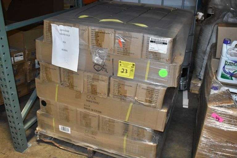 2" CORDLESS LOW PROFILE FAUX WOOD BLINDS (2) PER BOX - 36" X 48"