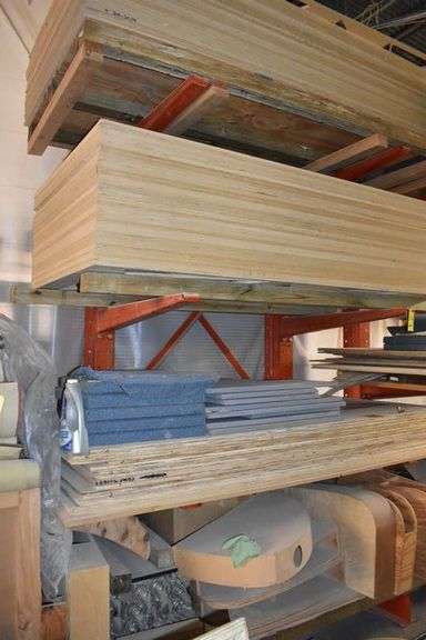 *EMPTY* CANTILEVER RACK - APPROX. 5'W X 4'D X 20"T WITH (8) 4' ADJUSTABLE ARMS *BOLTED TO GROUND - BUYER MUST FLUSH CUT BOLTS TO GROUND* (DELAYED PICKUP)