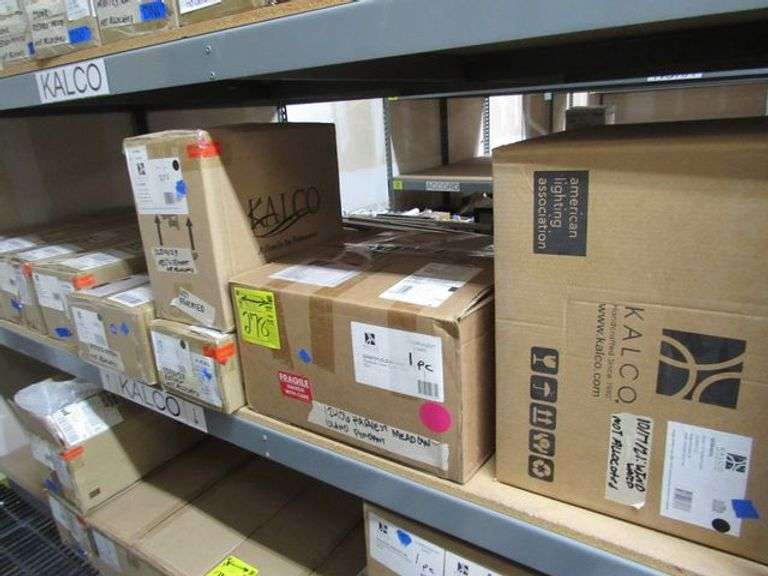 LOT, (9) ASSORTED KALCO ITEMS - (1) 505840OL, (1) G509751, (1) 2-LIGHT 313532BRB, (1) LAVO 509921WB, (1) 6-LIGHT 513136BNB AND (4) PIAGA 514721PBW