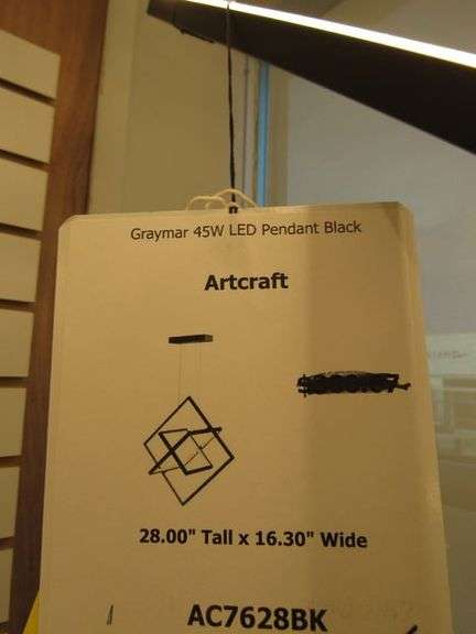 CHANDELIER OR PENDANT AS SHOWN * REFER TO PHOTOS * BUYER RESPONSIBLE FOR REMOVAL - BRING TOOLS AND LADDER AS ITEMS ARE CEILING MOUNTED 12'-14' CEILING HEIGHT*