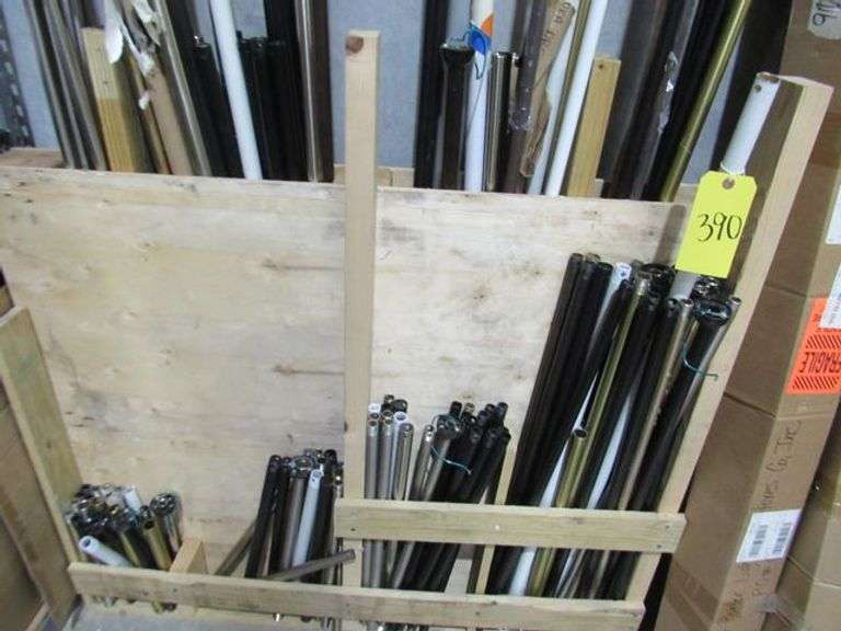 LOT OF APPROX. (116) ASSORTED DOWN RODS, APPROX. (40) SLIM CHANNELS, APPROX. RESPONSIBLE LIGHTING MODEL LED-T-RCH1-WT