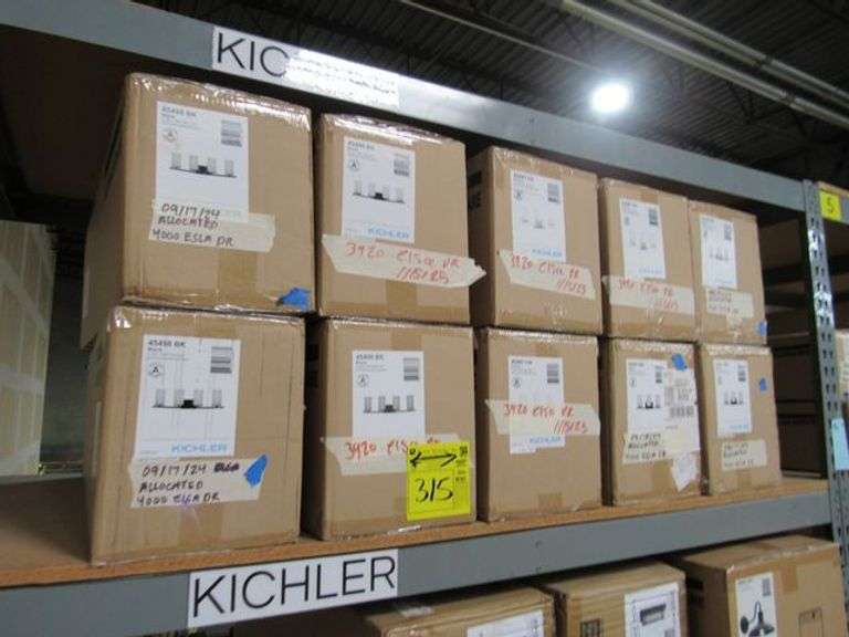 LOT, (10) ASSORTED KICHLER ITEMS INCLUDING (4) 45498BK, (3) 45497CH AND (3) 45497BK