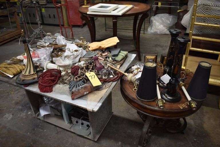(2) TABLES SOLD WITH CONTENTS OF DÉCOR AS SHOWN