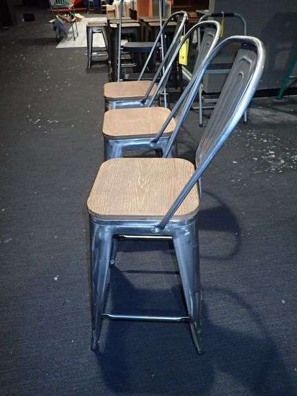 Metal Chair w/ Wood Seat **sold 3X the money**