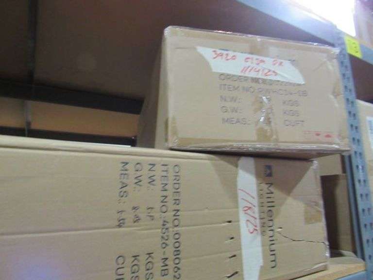 LOT OF APPROX. (5) BOXES: (2) MILLENNIUM LIGHTING 9611-MB PENDANT, (1) MILLENNIUM LIGHTING 4000-PMG PENDANT, (1) MILLENNIUM LIGHTING RWCH14-SB PENDANT, (1) MILLENNIUM LIGHTING 4526-MB PENDANT