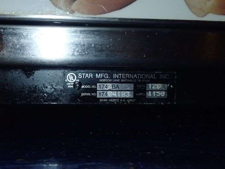 Star Mfg. Hot Dog Broiler Model 174-BA