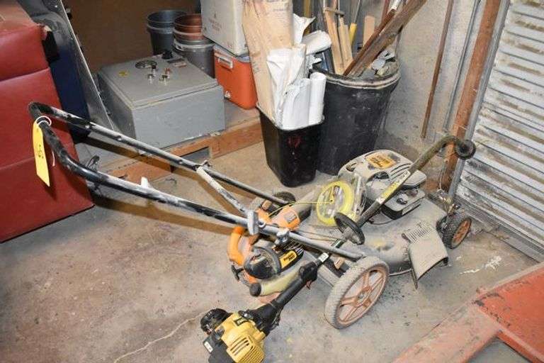 LOT, (1) POULAN PRO LAWN MOWER, (1) POULON PRO BLOWER AND (1) BOLENS WEED EATER *ALL GAS POWERED*