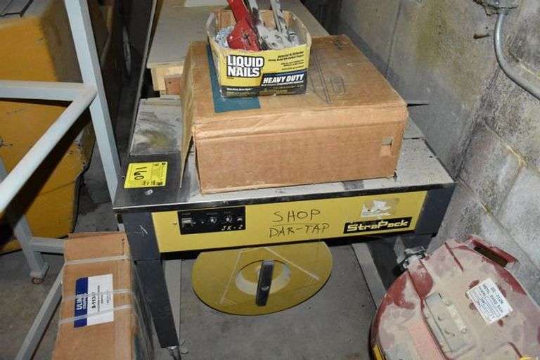 STRAPACK STRAPPING MACHINE WITH (2) ROLLS OF BANDING AND TOOLS AS SHOWN