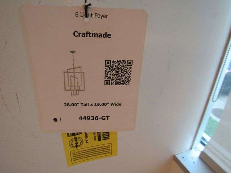CHANDELIER OR PENDANT AS SHOWN * REFER TO PHOTOS * BUYER RESPONSIBLE FOR REMOVAL - BRING TOOLS AND LADDER AS ITEMS ARE CEILING MOUNTED 12'-14' CEILING HEIGHT*