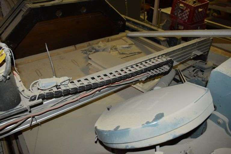 (1) CNC ROUTER TABLE AS SHOWN - APPROX.. 60" X 60" AND (1) BAND SAW AS SHOWN * BOTH MAY BE INCOMPLETE*
