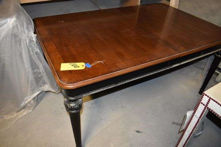 WOOD TABLE AS SHOWN - APPROX. 64" X 43" X 30"