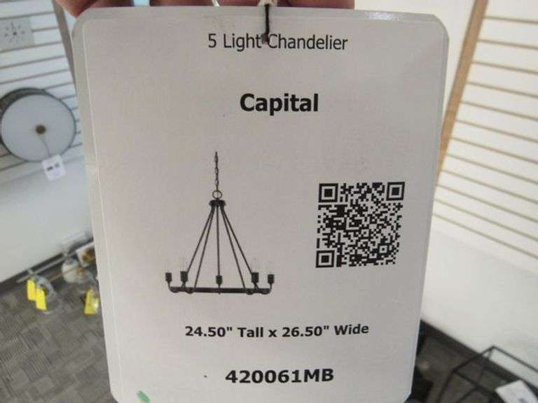 CHANDELIER OR PENDANT AS SHOWN * REFER TO PHOTOS * BUYER RESPONSIBLE FOR REMOVAL - BRING TOOLS AND LADDER AS ITEMS ARE CEILING MOUNTED 12'-14' CEILING HEIGHT*