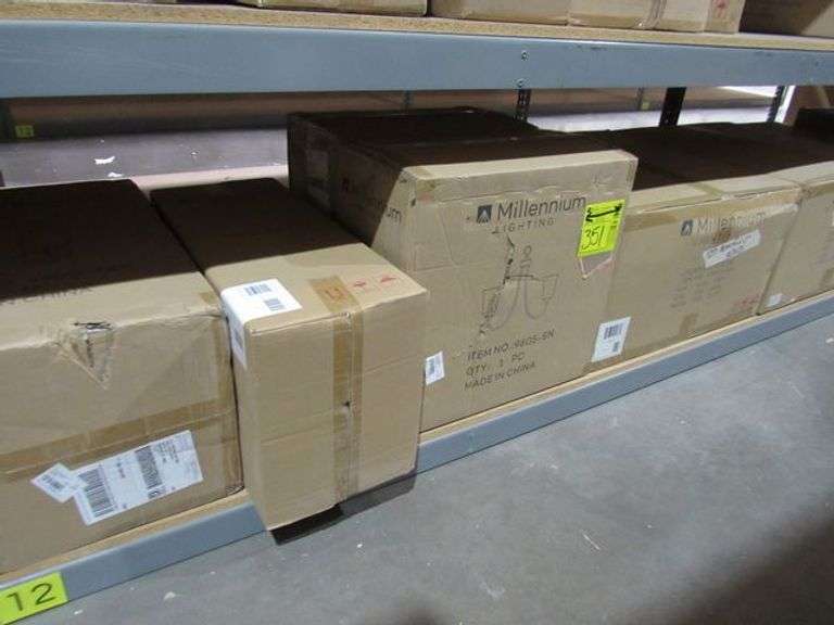 LOT OF APPROX. (5) BOXES: MILLENNIUM LIGHTING 99602-MG, 9805-SN, 42602-PBK, 42604-PBK