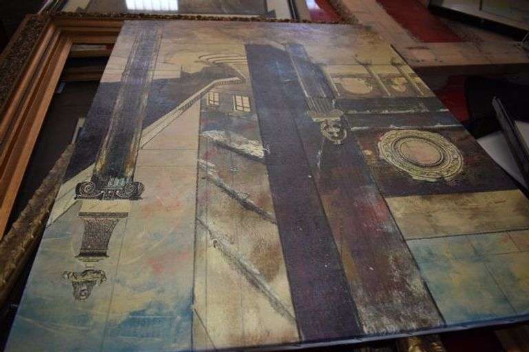 (5) ASSORTED TABLES, (6) FRAMED ART PIECES, ASSORTED FRAMES AND MORE AS SHOWN
