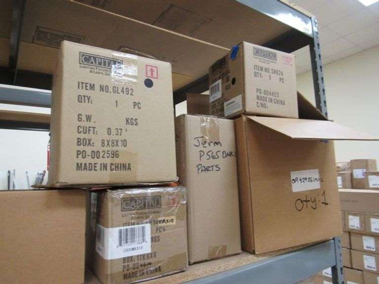 LOT OF APPROX. (35) BOXES OF ASSORTED LIGHTING PRODUCTS, LIGHT PENDANTS, LANTERNS, 3-LIGHT SCONCES, 4-LIGHT WALL/BATH SCONCES, WALL LIGHTS, OUTDOOR LANTERNS, GLASS INSERTS, PARTS, ETC.