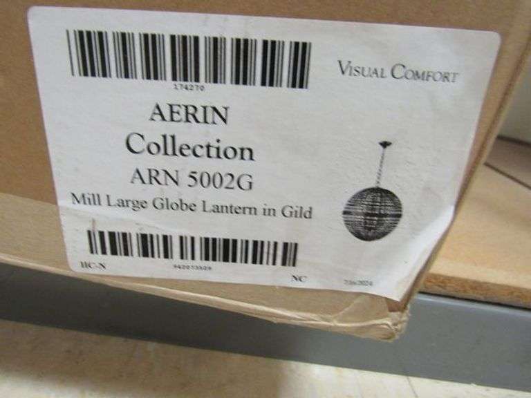 VISUAL COMFORT MILL LARGE GLOBE LANTERN IN GILD #ARN5002G