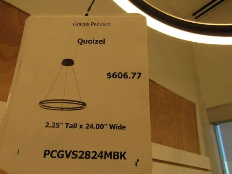 CHANDELIER OR PENDANT AS SHOWN * REFER TO PHOTOS * BUYER RESPONSIBLE FOR REMOVAL - BRING TOOLS AND LADDER AS ITEMS ARE CEILING MOUNTED 12'-14' CEILING HEIGHT*