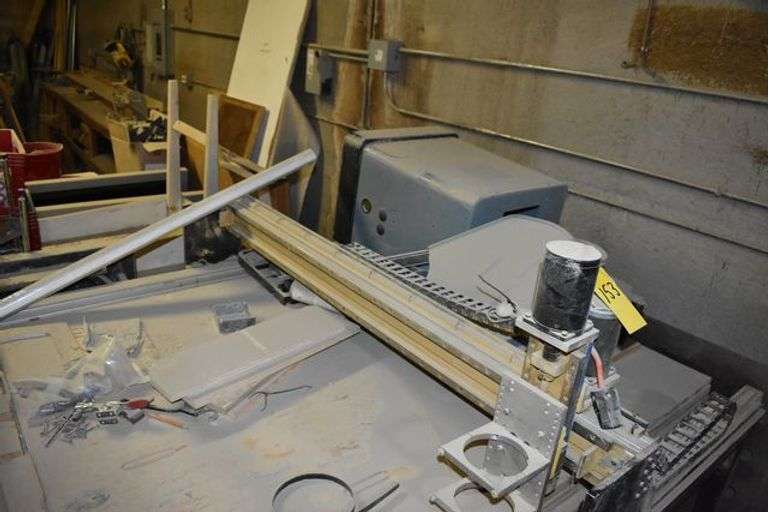 (1) CNC ROUTER TABLE AS SHOWN - APPROX.. 60" X 60" AND (1) BAND SAW AS SHOWN * BOTH MAY BE INCOMPLETE*