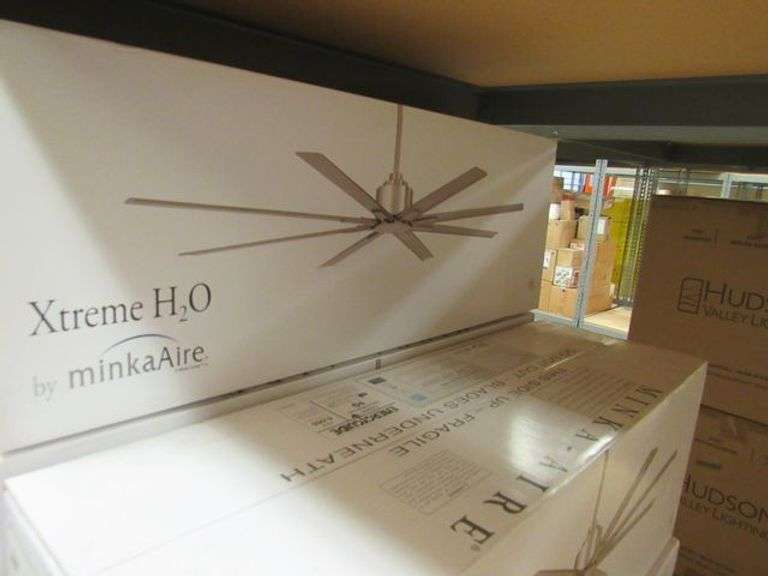 MINKA-AIRE XTREME H20 65" CEILING FAN #F896-65-CL/#F896-65-ORB, (9) FANC COAL FINISH, (4) FANS ORB FINISH), (sold 13x the money)