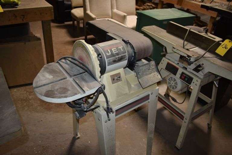 JET BELT SANDER/DISC GRINDER WITH JSG-96 3/4-HP 115-V S/N 80317684