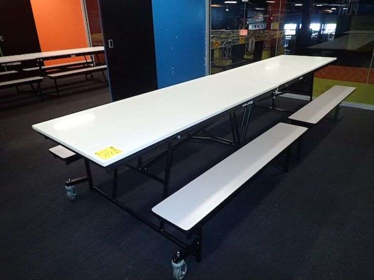 Learniture Mobile Bench Cafeteria Table 12' **sold 2X the money**