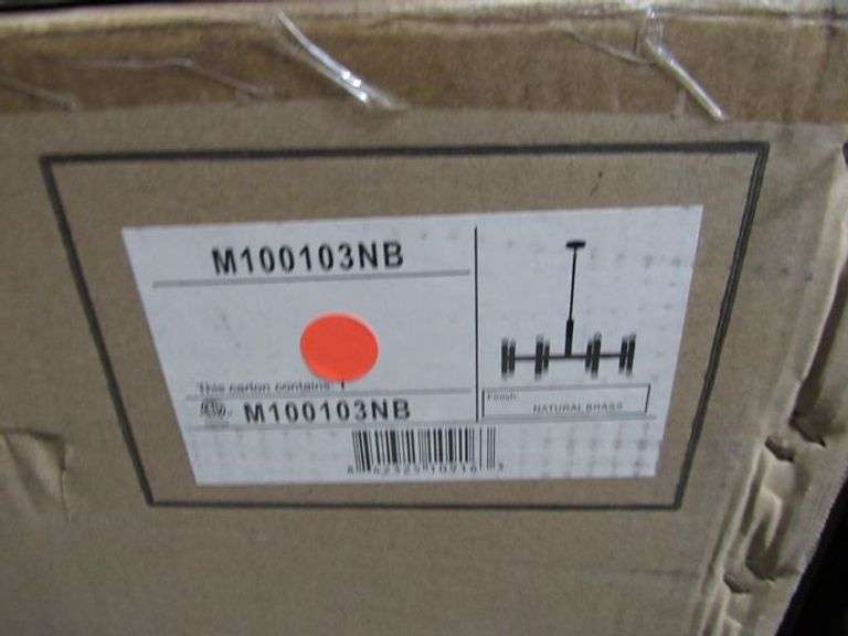 LOT OF (3) BOXES, (1) SAVOY HOUSE 7-7772-6-180 PENDANT, (1) M100103NB PENDANT, (1) SAVOY HOUSE 3-321-4-89 PENDANT