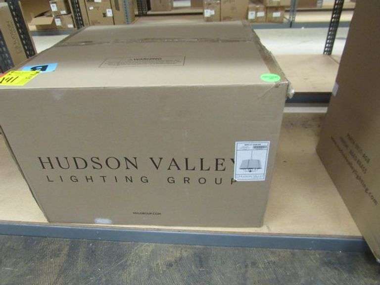 HUDSON VALLEY CHANDELIER AGED BRASS/OFF WHITE #MDS121-AGB/062