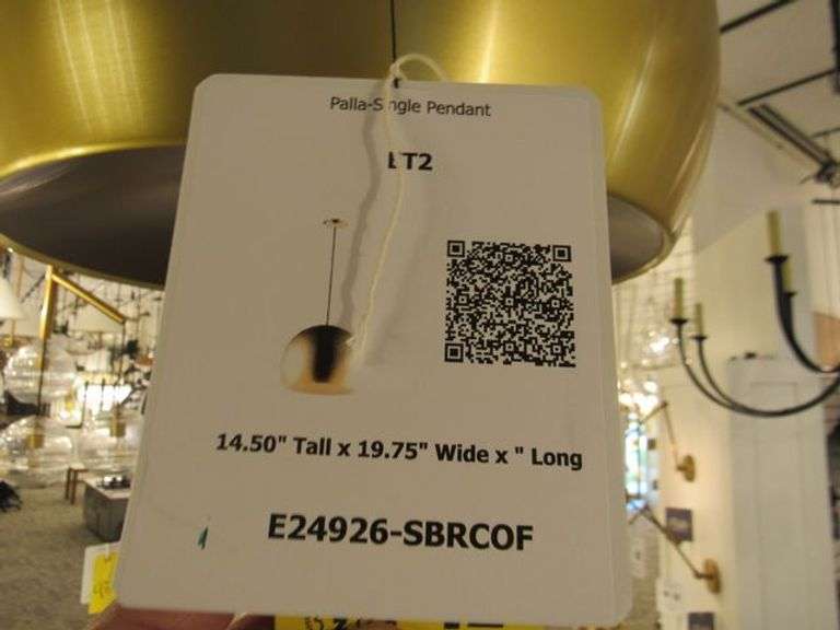CHANDELIER OR PENDANT AS SHOWN * REFER TO PHOTOS * BUYER RESPONSIBLE FOR REMOVAL - BRING TOOLS AND LADDER AS ITEMS ARE CEILING MOUNTED 12'-14' CEILING HEIGHT*
