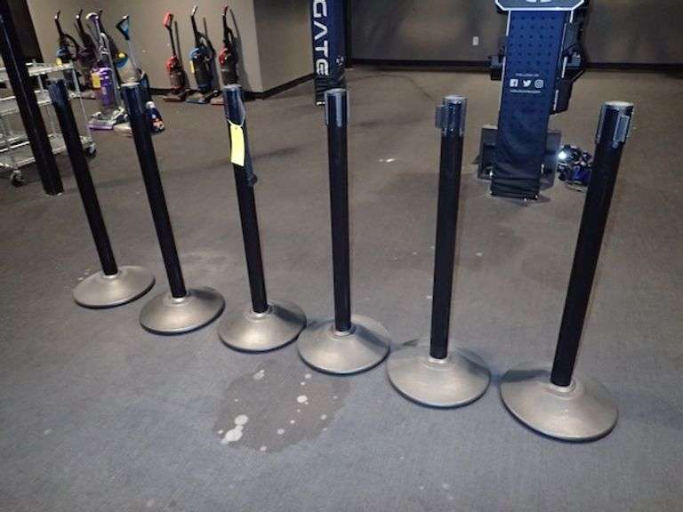 Lot of (6) US Weight Crowd Control Barrier Stands