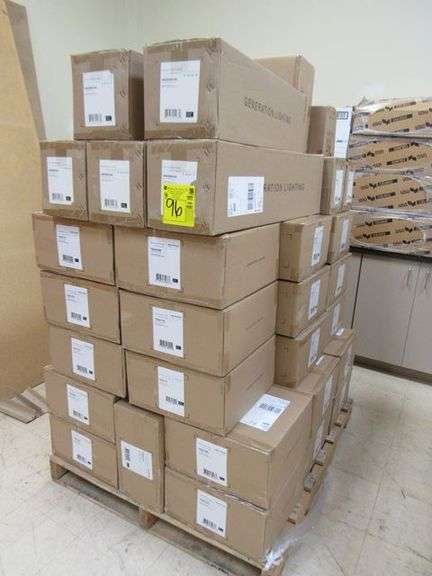 (1) SKID OF APPROX. (7) GENERATION LIGHTING 4-LIGHT WALL/BATH SCONCE #4420904-05, (20) 2-LIGHT CEILING FLUSH MOUNT #75435-7 & () -LIGHT CEILING FLUSH MOUNT LIGHTS #