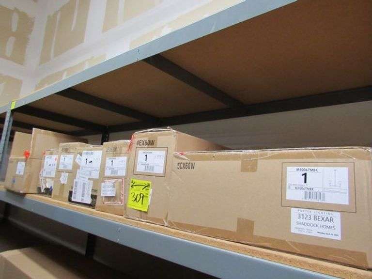 LOT OF (7) BOXES SAVOY HOUSE M10067MBK PENDANT, (1) M80045MBK VANITY, (1) M80055MBK VANITY, (1) 8-1830-3-332 VANITY, (1) M80056BN VANITY, (1) 8-3981-2-322 VANITY, (1) M60019MBK FLUSH MOUNT